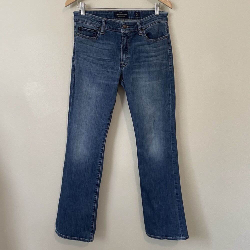 Lucky Brand Sweet Mid Rise Boot Jeans Womens 12 Medium Wash Bootcut Stretch